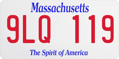MA license plate 9LQ119