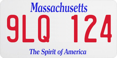 MA license plate 9LQ124