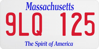 MA license plate 9LQ125