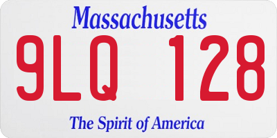 MA license plate 9LQ128