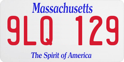 MA license plate 9LQ129