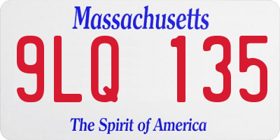 MA license plate 9LQ135