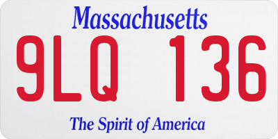 MA license plate 9LQ136