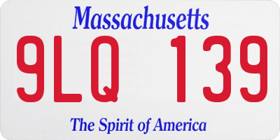 MA license plate 9LQ139