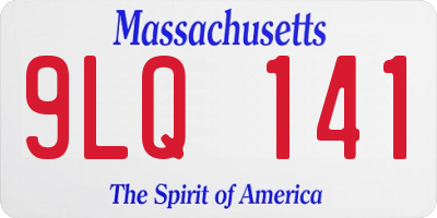 MA license plate 9LQ141