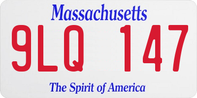 MA license plate 9LQ147