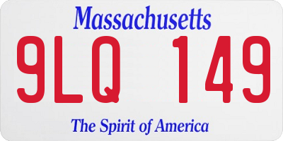 MA license plate 9LQ149
