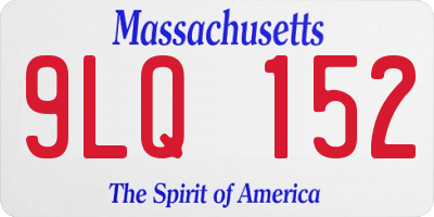 MA license plate 9LQ152