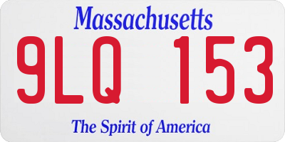 MA license plate 9LQ153