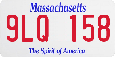 MA license plate 9LQ158