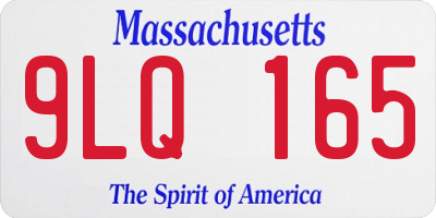 MA license plate 9LQ165
