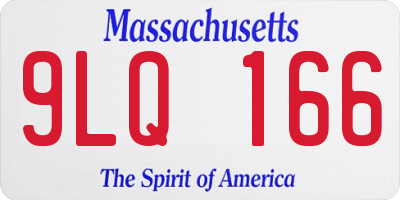 MA license plate 9LQ166