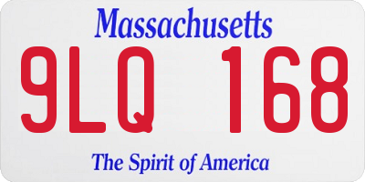 MA license plate 9LQ168