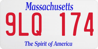 MA license plate 9LQ174