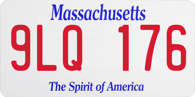 MA license plate 9LQ176
