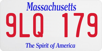 MA license plate 9LQ179