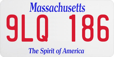 MA license plate 9LQ186