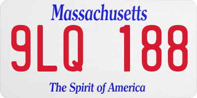 MA license plate 9LQ188