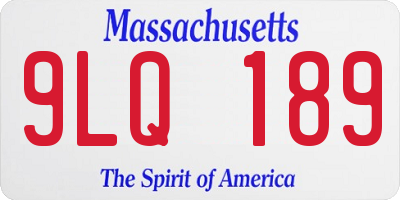 MA license plate 9LQ189