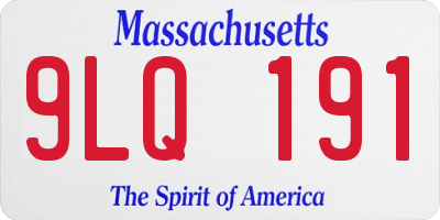 MA license plate 9LQ191