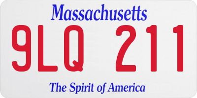 MA license plate 9LQ211