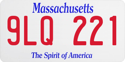 MA license plate 9LQ221