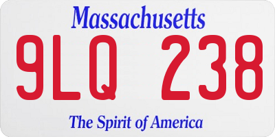 MA license plate 9LQ238