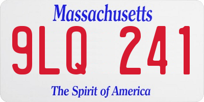 MA license plate 9LQ241