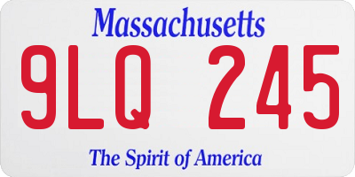 MA license plate 9LQ245