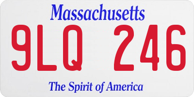 MA license plate 9LQ246