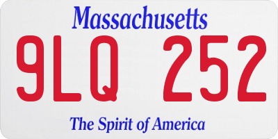 MA license plate 9LQ252