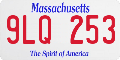 MA license plate 9LQ253