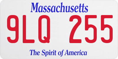 MA license plate 9LQ255