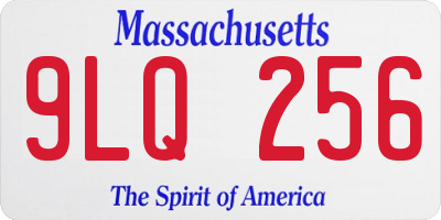 MA license plate 9LQ256