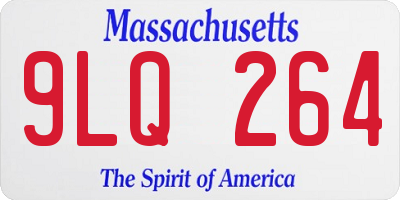MA license plate 9LQ264