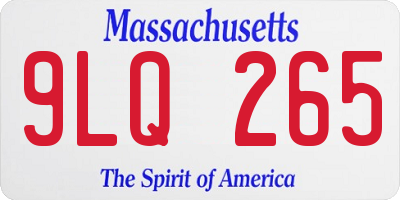 MA license plate 9LQ265
