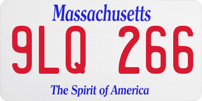 MA license plate 9LQ266