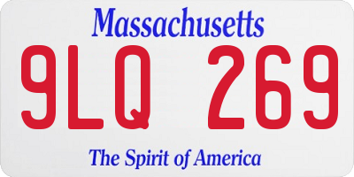 MA license plate 9LQ269