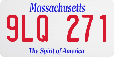 MA license plate 9LQ271
