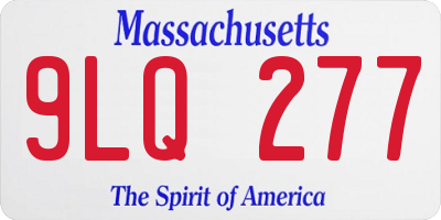 MA license plate 9LQ277