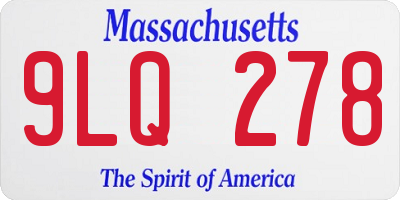 MA license plate 9LQ278