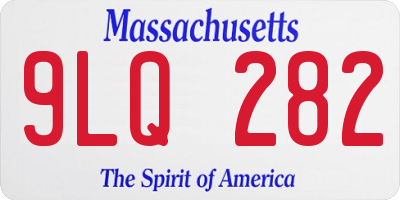 MA license plate 9LQ282