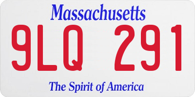 MA license plate 9LQ291