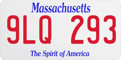 MA license plate 9LQ293