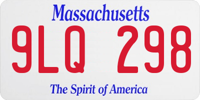 MA license plate 9LQ298