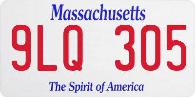 MA license plate 9LQ305