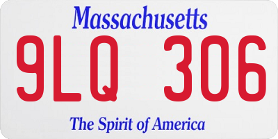 MA license plate 9LQ306