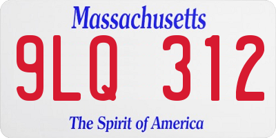 MA license plate 9LQ312