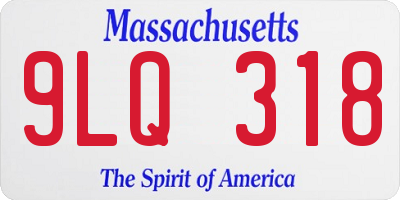 MA license plate 9LQ318