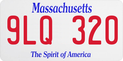 MA license plate 9LQ320
